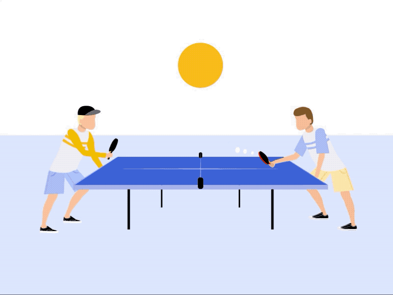 Ping Pong Game animation 2d animation art design illustration minimalism motion animation motion design ping pong tennis