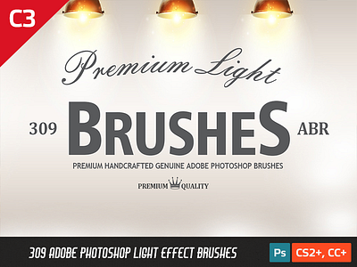 309 Adobe Photoshop Light Effect Brushes 3d add on art brush brushes design effect light metal new photoshop texture