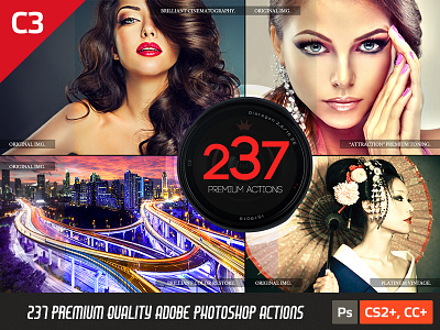 237 Premium Adobe Photoshop Actions actions adobe chrome design effect image metal photo photography photoshop