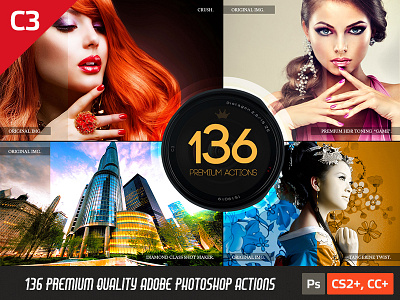 136 Premium Adobe Photoshop Actions