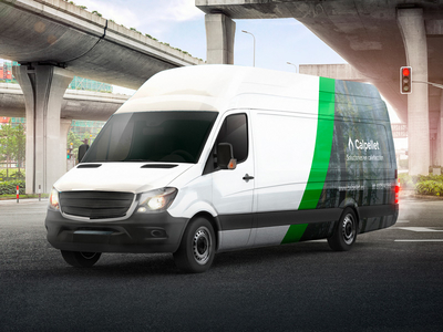 Van design for Calpellet brand corporate id van