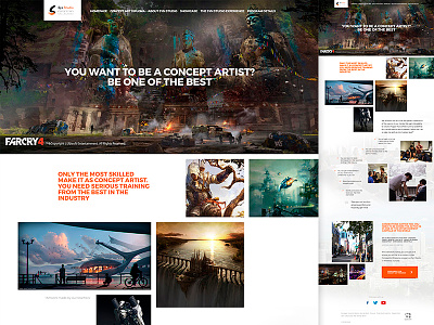 Concept Art School Homepage Design
