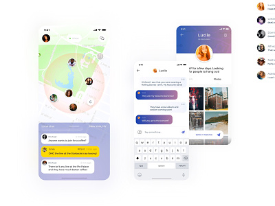 Local Chat App app chat interface ios light localization map social ui