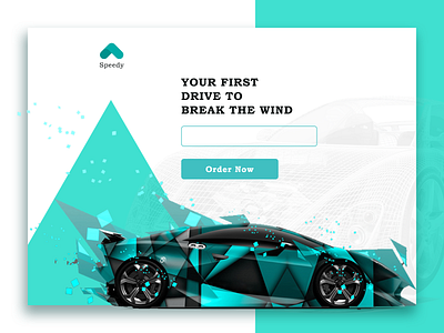 DailyUI 075 - Pre Order 075 car dailyui design green homepage interface minimal order pre order product product landing shop sport car teal uidesign uxdesign uxui web design website