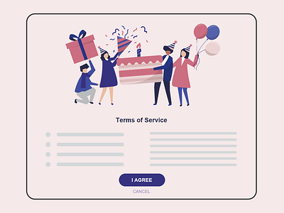 DailyUI 089 - Terms of Service 089 daily 100 challenge dailyui dailyuichallenge illustration interaction design mobile app mobile ui terms and conditions terms of service ui design ux design uxdesign uxui