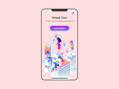 DailyUI 095 - Product Tour 095 ai daily 100 challenge dailyui dailyuichallenge illustration interaction design introduction learn more mobile app mobile ui product product design product page product tour ui design ux design uxui virtual virtual tour