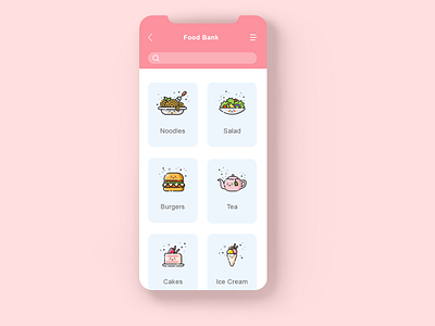 DailyUI 099 - Categories 099 categories category page daily 100 challenge dailyui dailyuichallenge design food food and drink food app food bank interaction design mbe mobile app mobile ui search tag ui design ux design uxui
