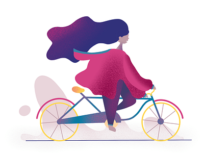 Bicycling Girl Illustration bicycle bicycling girl girl illustration illustration illustration art illustrator ui ui design ux uxui