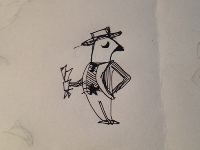 Dribble #4 bird illustration pen