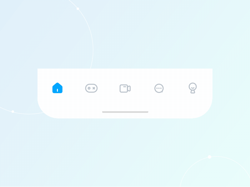 Tab bar animation exercise by MINT on Dribbble