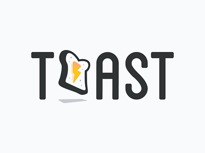 Toast bread lightning logo vector