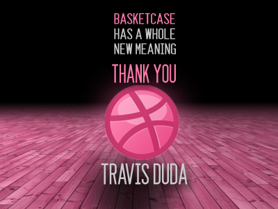 "BasketCase" - Debut Thank You basket clean dribbble pink type typography