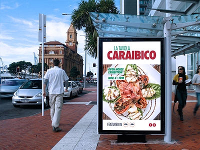 La Tavola Caraibico advertising art direction branding mock up retouch