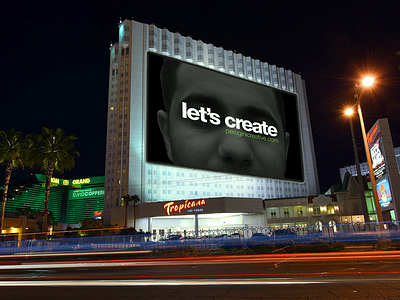 Let’s Create - Tropicana adman advertising billboard branding helvetica ooh