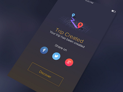 Trip Created app clean colorful crowd shipping delivery ios ios7 ios8 iphone presentation travel ui