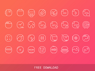 Free Vector Iine Icons ai free icons line icons vector