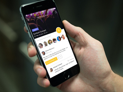 BeanLost Event Screen add comments concert create event face follow iphone psd ui ux