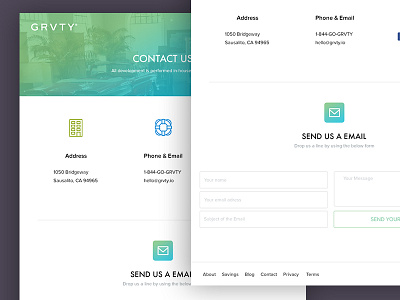 Grvty Contact Us Page