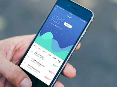Mobile Wallet chart dashboard psd ui ux wallet white