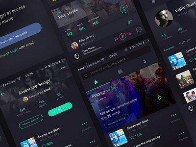 Pindrop Music new Redesign icon music pindrop play playlist radio sharing social network streaming ui ux