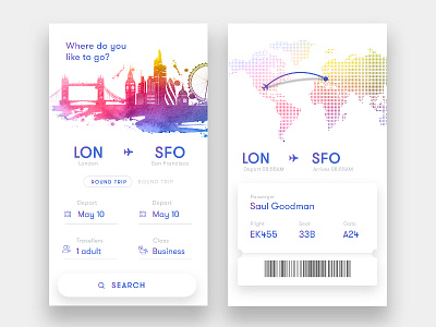 Flight Booking App airport android booking design flight fly ios material search ticket ui ux