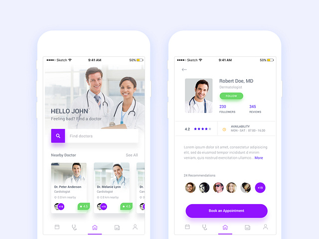 Find Doctor Mobile App by sumit chakraborty on Dribbble