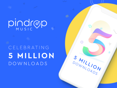 Celebrating Five Millions Downloads 5millionusers android app celebrating downloads iphone music ui ux