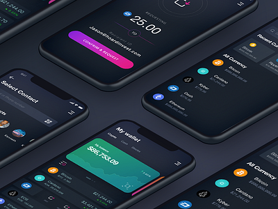 Crypto Wallet App animation app crypto crypto wallet design gif ios iphone ui