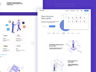 founderhub.io-  Landing page :