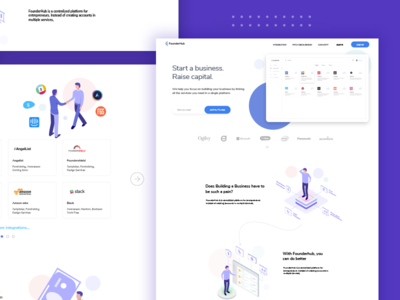 founderhub.io- Landing page : animation app clean icon illustration ios iphone landing page mobile ui ux