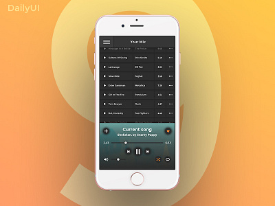 Music Player - Daily UI #9 dailyui interface music music player