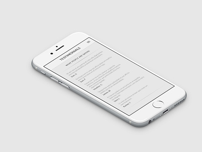 Testimonial - Daily UI #39 clean dailyui list minimal mobile testimonial