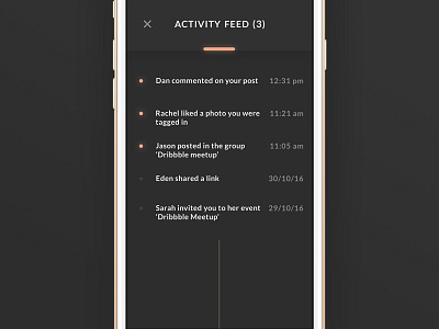 Activity Feed - Daily UI #47 activity dailyui feed news notification