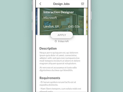 Job Listing - Daily UI #50 application dailyui information job listing notice