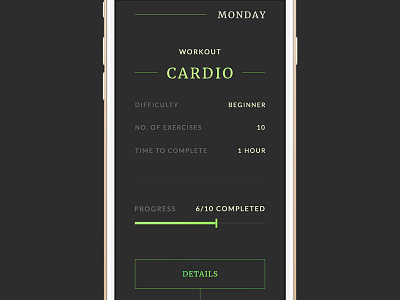 Workout of the Day - Daily UI #062