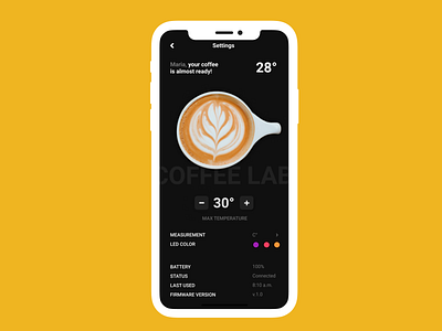 Font Size excersize - Coffee app experience figma graphic design ui