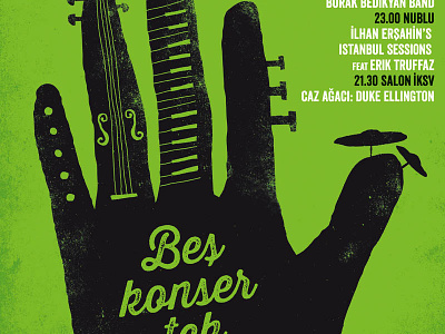 Handantepe Jazz Day graphic design hand illustration instrument jazz music poster typography