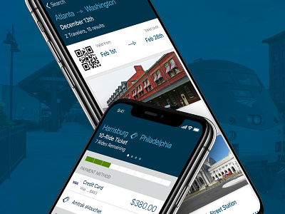 Amtrak Mobile Rider App amtrak app design train uidesign