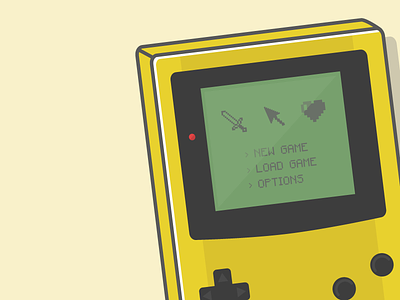 A Girl and Her Gameboy gameboy gbc illustration video games yellow