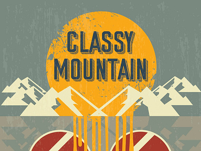 Classy Mountain poster t shirt design typography