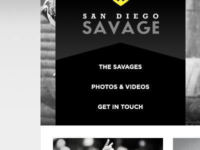 San Diego Savage black navigation vertical white