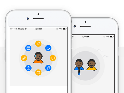 Character Illustrations app characters illustration ios onboarding shyft