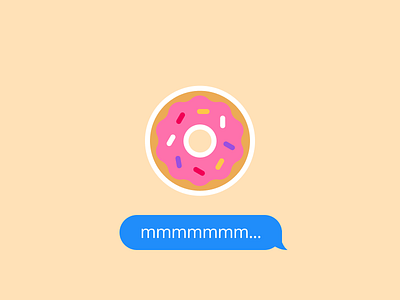 Donut donut food icon illustration imessage sticker