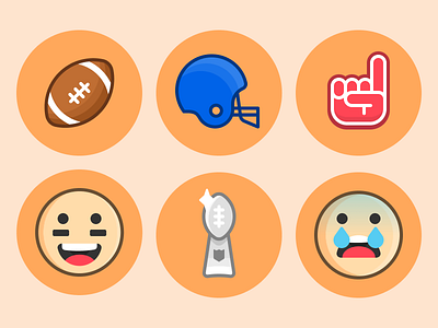 Football Stickers emojis football icons imessage sports stickers