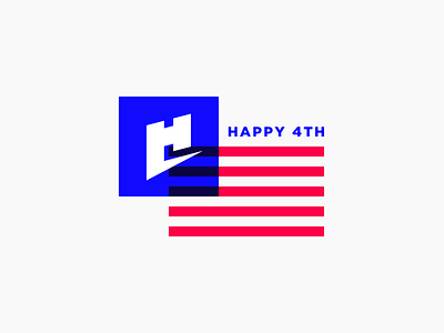 Fourth of July america blue flag graphic design icon red usa white