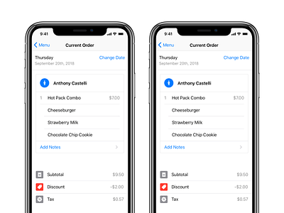 Cart app buttons cart checkout checkout process food icons ios order totals ui