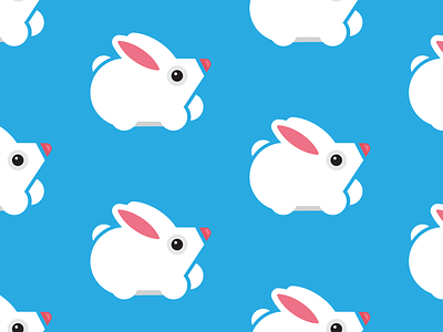 Cute geometric bunny pattern