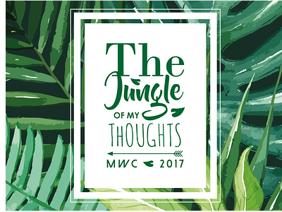The Jungle Of My Thoughts branding creative creative design design digital idea illustration jungle jungle book mwc notebook technology the jungle of my thoughts thoughts typo typodesign typography vector