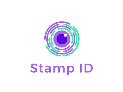 Stamp ID logo concept branding design digital flat illustrator logo vector