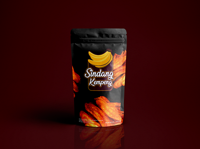 Banana Chips Package 2 brand branding chips design food illustration logo package typography